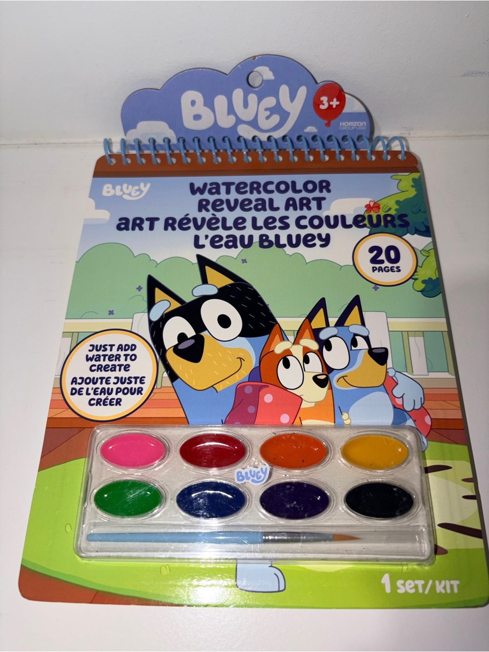 Bluey Watercolor Reveal Art